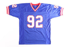 Michael Strahan New York Giants Signed Career Highlight Stat Jersey (Beckett)