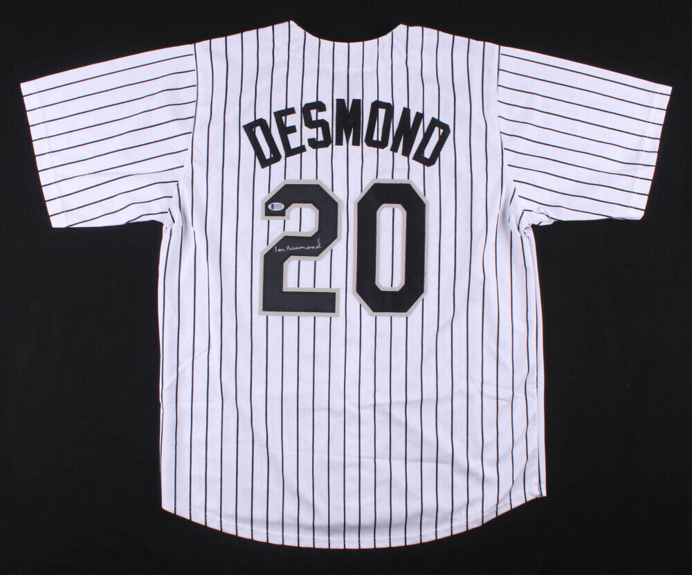 Ian Desmond Signed Colorado Rockies Jersey (Beckett Holo) 2×All-Star Shortstop