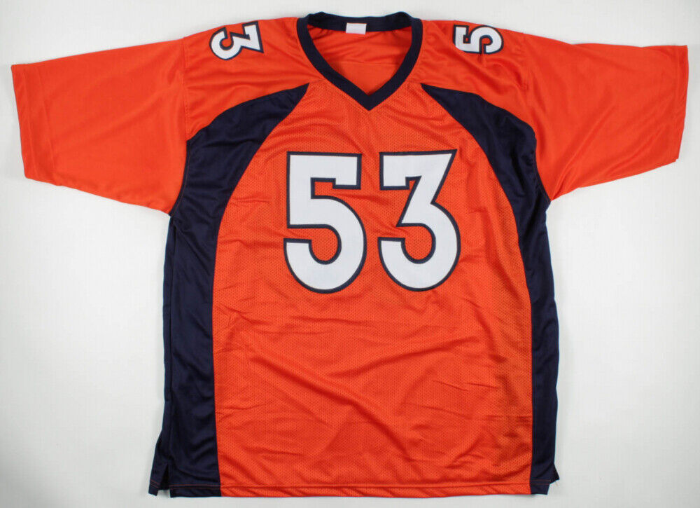 Bill Romanowski Signed Denver Broncos Jersey (Beckett Holo) 4xSuper Bowl Champ