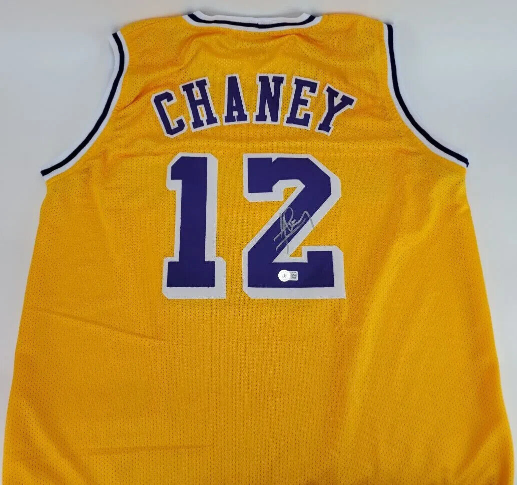 Don Chaney Signed Los Angeles Lakers Jersey (Beckett) 2xNBA Champion 1969 & 1974