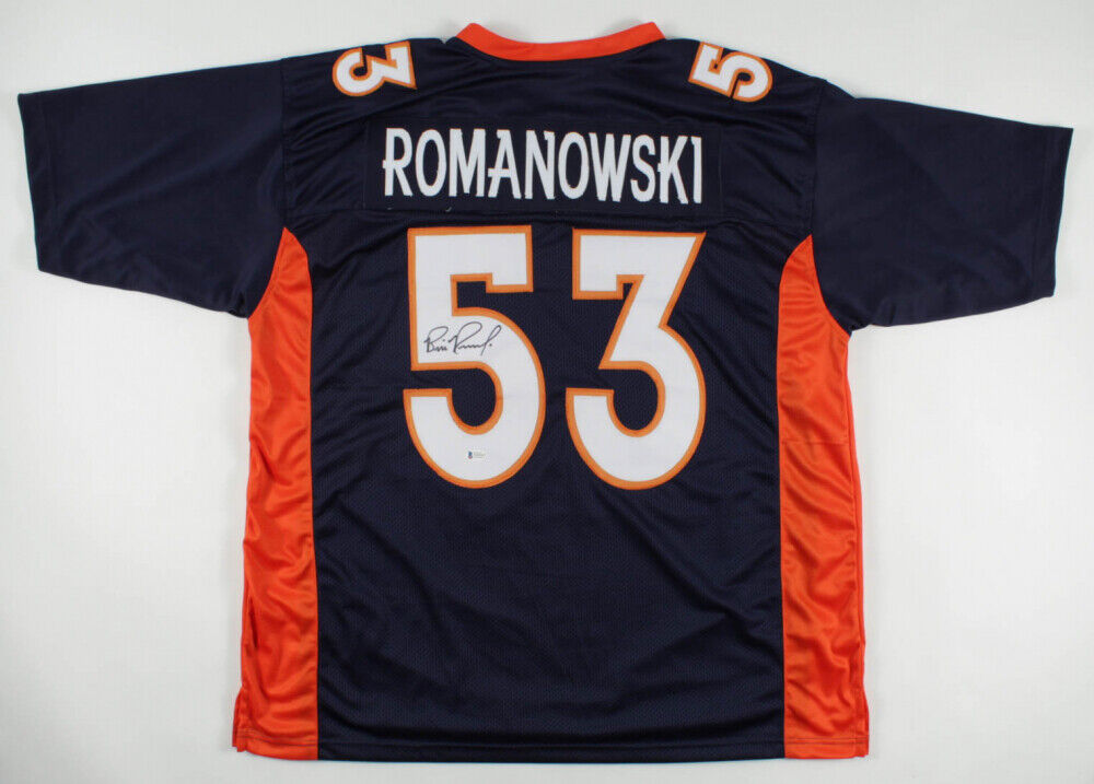 Bill Romanowski Signed Denver Broncos Jersey (Beckett Holo) 4xSuper Bowl Champ