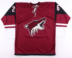 Michael Stone Signed Arizona Coyotes Jersey (Beckett COA) All Star Defenseman
