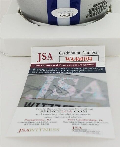 Billy Sims Signed Detroit Lions Mini Helmet (JSA COA) 1978 Heisman Trophy Oklahm