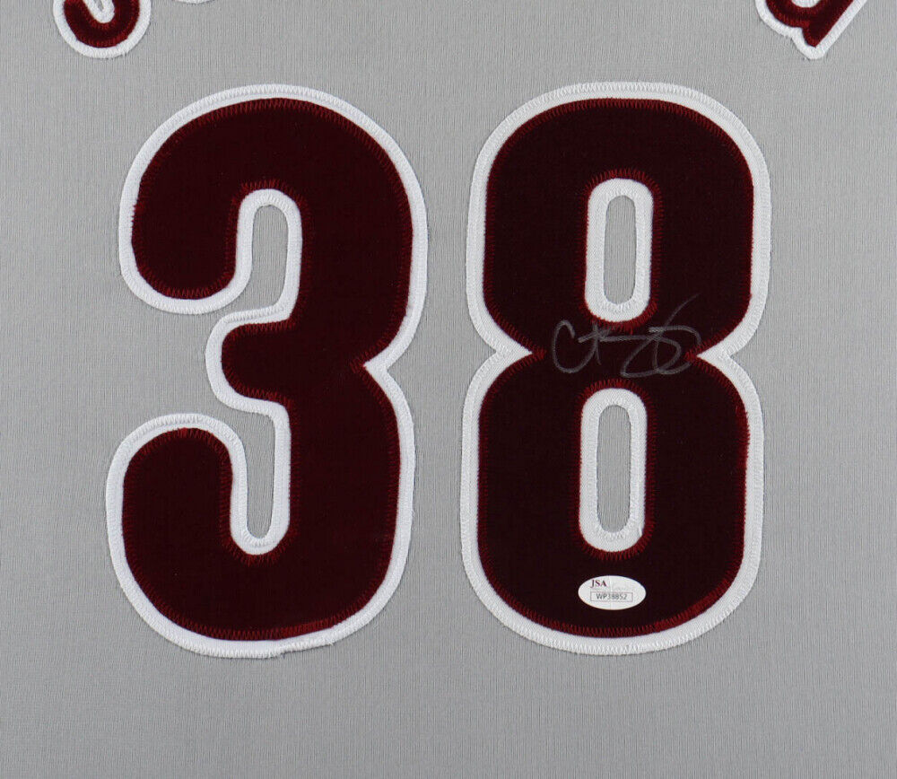 Curt Schilling Signed 35x43 Framed Philadelphia Phillies Jersey (JSA Hologram)