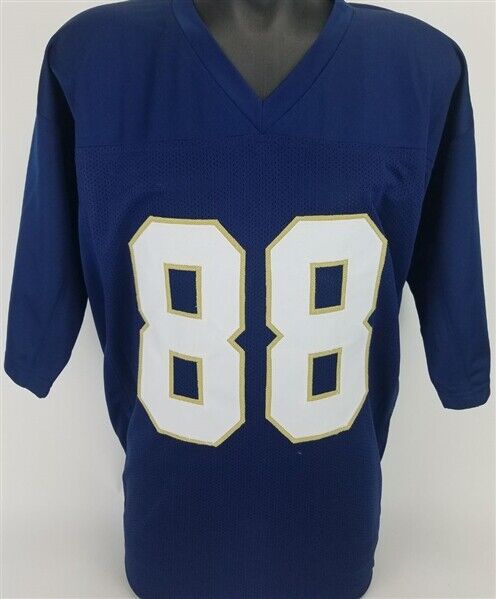 Tony Rice Signed Notre Dame Fighting Irish 88 Nat'l Champs Custom Jersey (JSA)