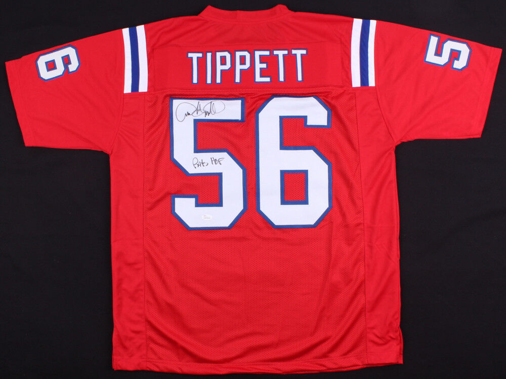 Andre Tippett Signed New England Patriots Jersey Inscribed HOF 08 (JSA COA)SB.XX