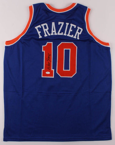 Walt Frazier Signed New York Knicks Jersey (JSA COA) 2×NBA Champion (1970,1973)