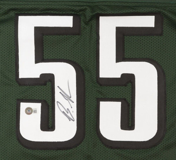 Brandon Graham Signed Philadelphia Eagles Green Jersey (JSA COA) Defen –