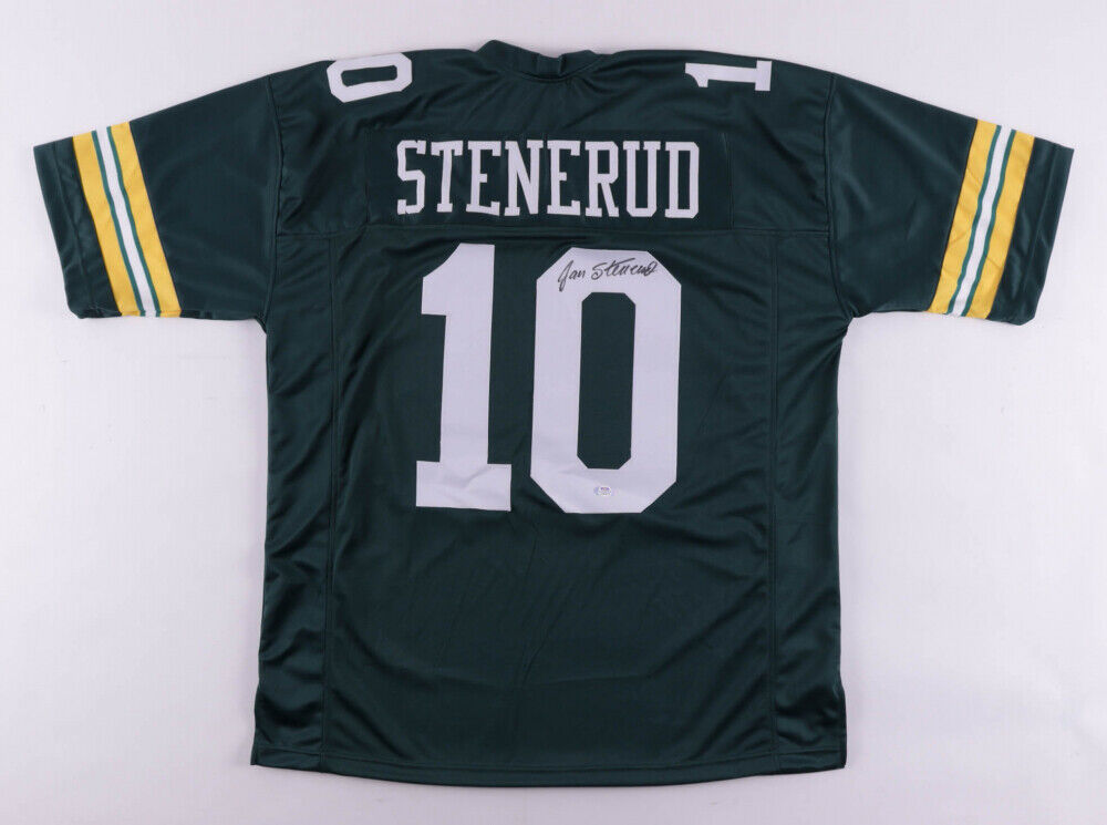 Jan Stenerud Signed Packers Jersey (PSA COA) Green Bay Kicker (1980–1983) H O F