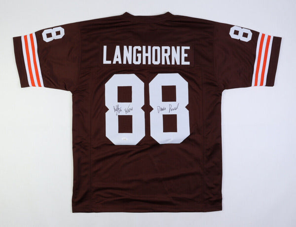 Reggie Langhorne Signed Cleveland Browns Jersey Inscribed '85-91' & 'D –