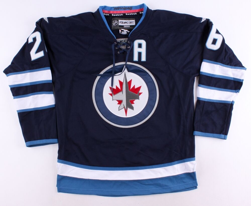 Blake Wheeler Signed Jets Reebok NHL Jersey (Beckett COA) 5th Pick 2005 Draft