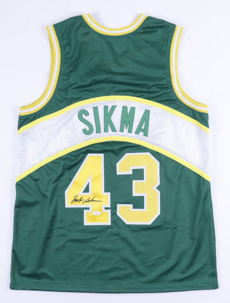 Schwartz Sports Memorabilia Jack Sikma Signed Green Throwback Custom Basketball Jersey w/HOF'19 PSM