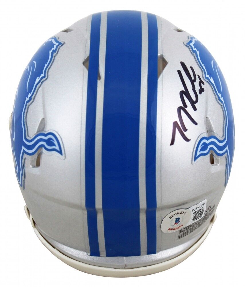 T. J. Hockenson Signed Detroit Lions Speed Mini Helmet (Beckett) Iowa Tight End