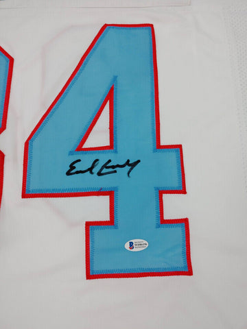Earl Campbell Signed Houston Oilers Jersey / 5×Pro Bowl R.B. (Beckett COA) HOF