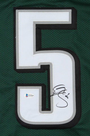 Donovan McNabb Signed Philadelphia Eagles Green Jersey (Beckett) 6xPro Bowl QB