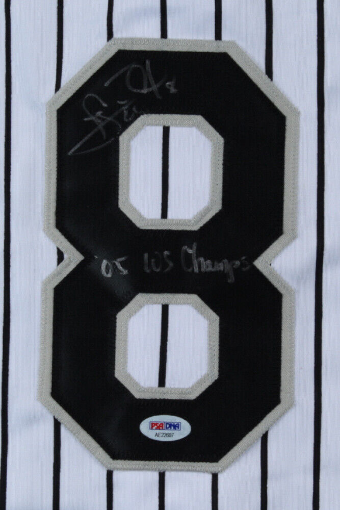 Carl Everett Signed Chicago White Sox Jersey Inscribed 05 WS Champs (PSA COA) DH