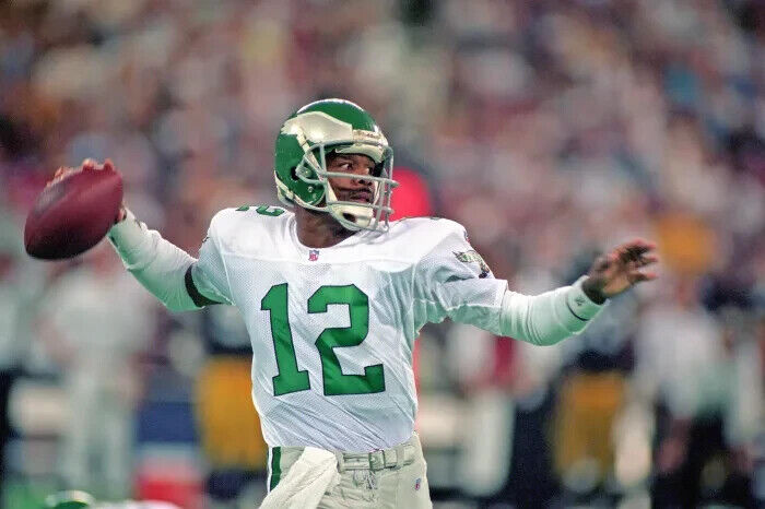 Randall Cunningham Signed Philadelphia Eagles Mini Helmet (Beckett) Pro Bowl QB