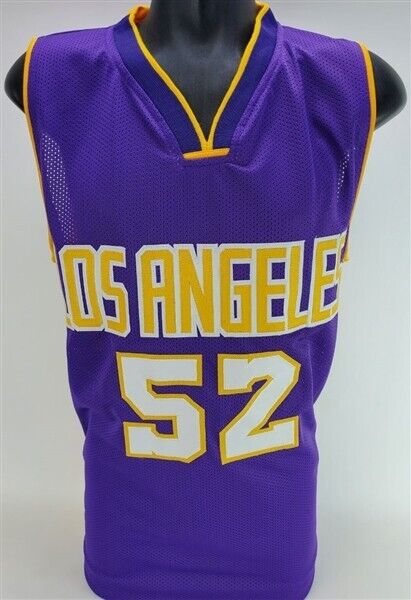 Jamaal Wilkes Signed Los Angeles Lakers Purple Home Picture Jersey (JSA COA)