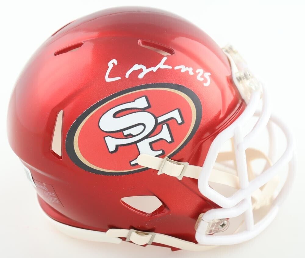 Elijah Mitchell Signed San Francisco 49ers Mini Helmet (Beckett) 2023 49ers R.B.