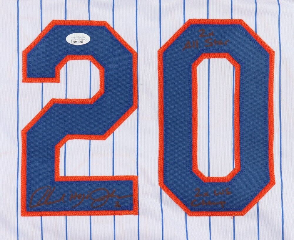 Howard Johnson Signed New York Met Jersey (JSA) 2xWorld Series Champ 1984 & 1986