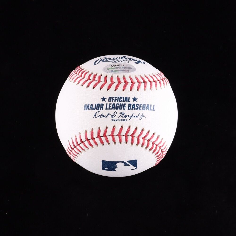 Denny McLain Signed OML Baseball Inscrd "68 AL MVP/CY" (Schwartz) Detroit Tigers