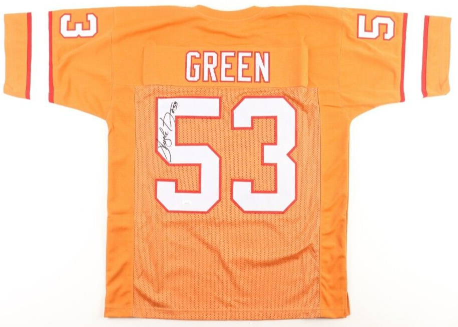 Hugh Green Signed Tampa Bay Buccaneer Creamsicle Jersey (JSA COA) 2xPro Bowl L.B