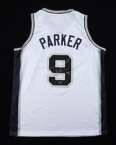 Tony Parker Signed San Antonio Spurs Jersey (Beckett) 4xNBA Champion Point Guard