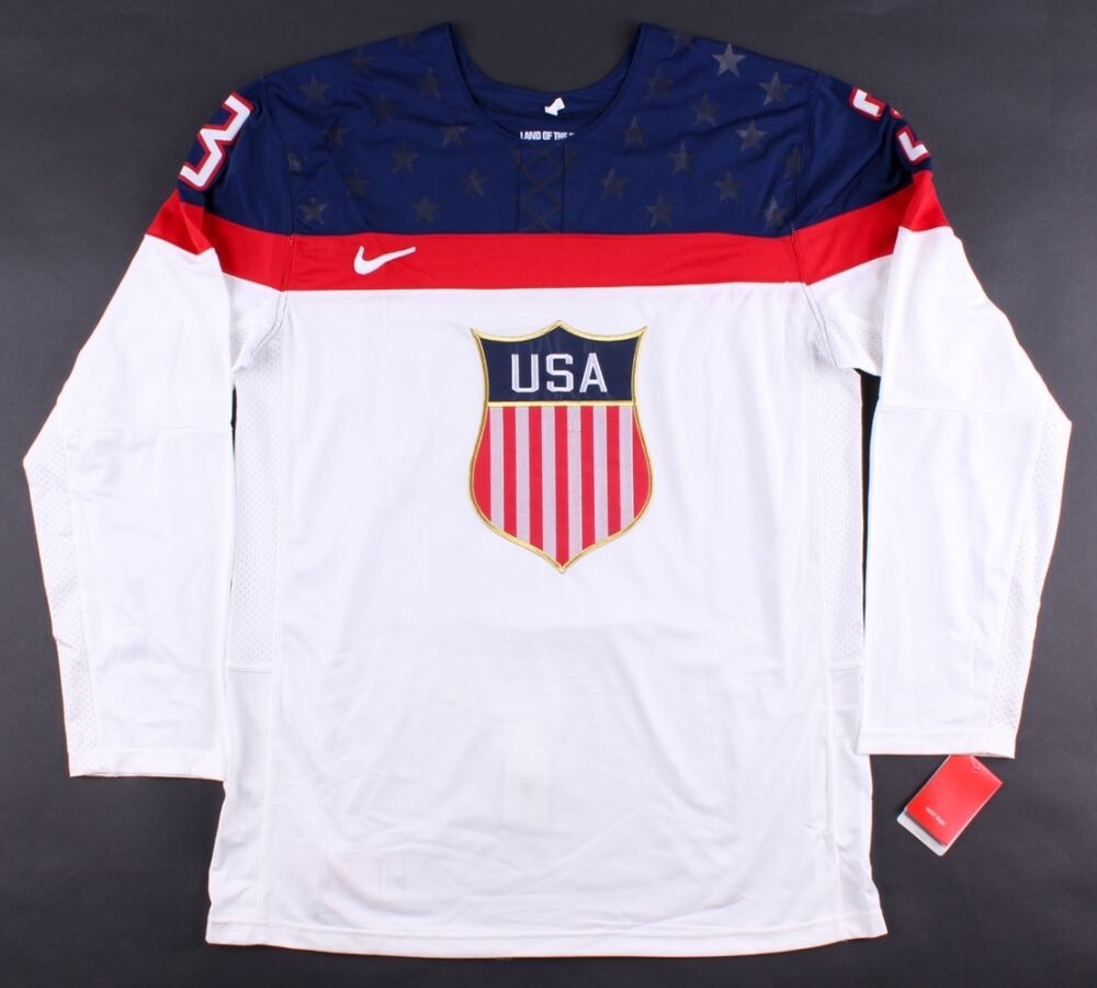 Cam Fowler Signed Team USA Hockey Jersey (Beckett) Ducks All Star Defenseman