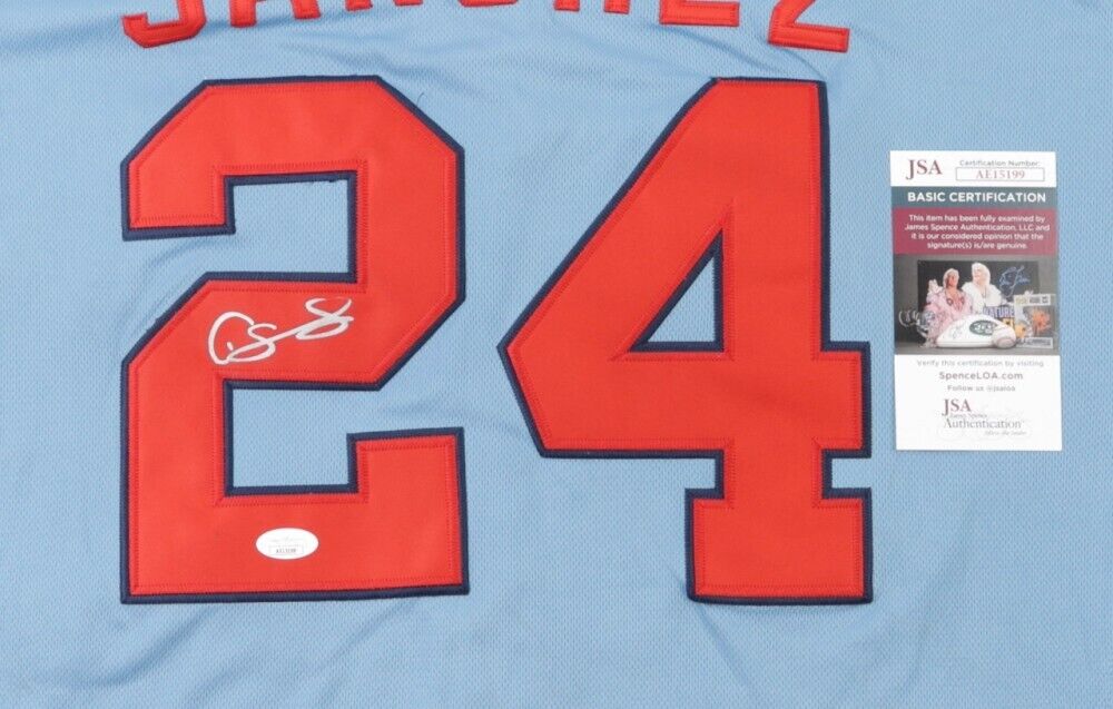 Gary Sanchez Signed Minnesota Twin Throwback Jersey (JSA COA) 2xAll Star Catcher