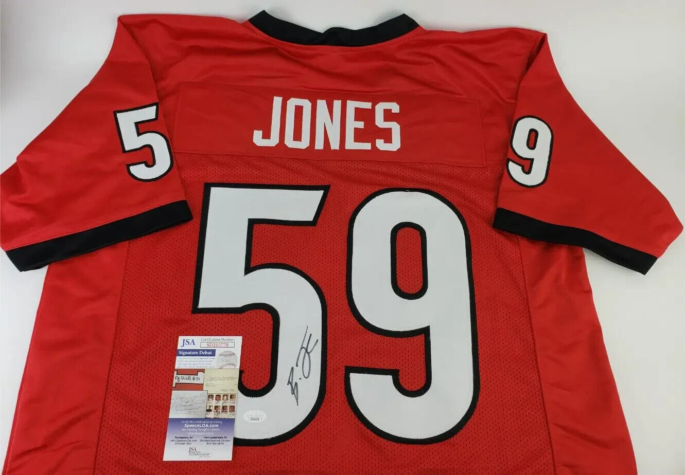Broderick Jones Signed Georgia Bulldogs Jersey (JSA COA) Steeler 2023 1st Rnd Pk