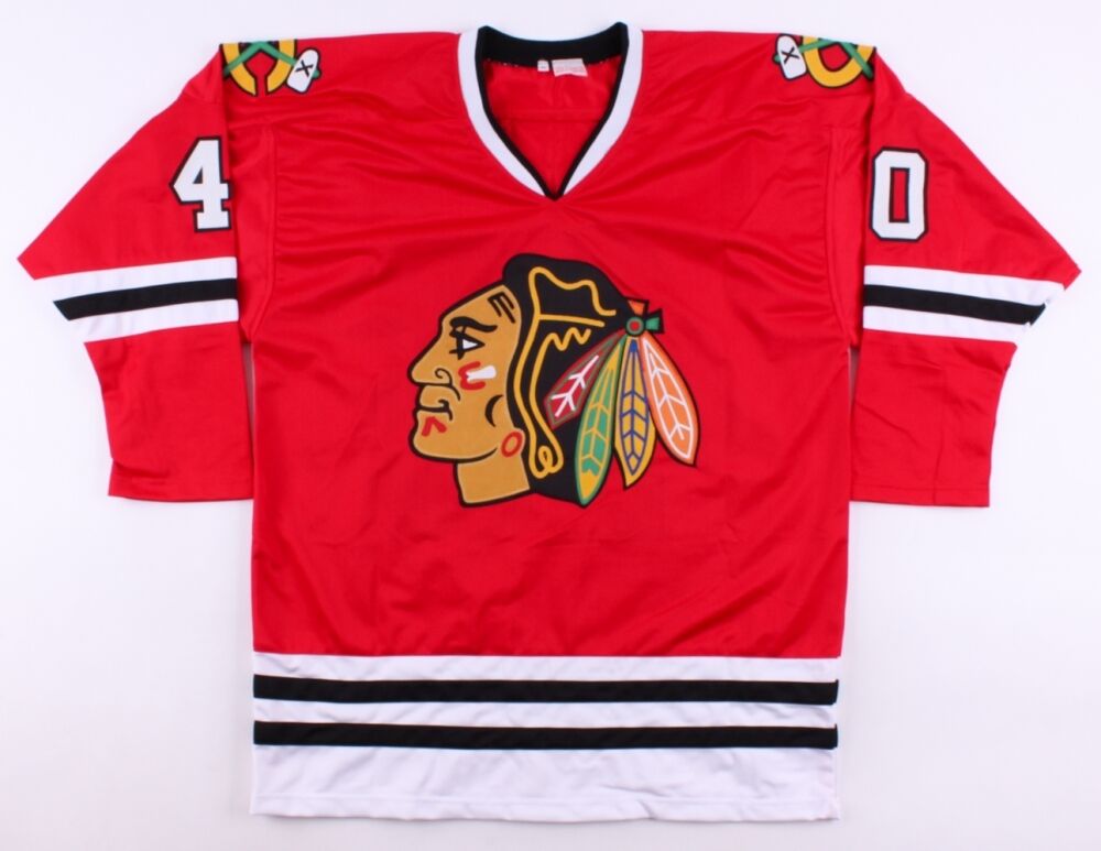Darren Pang Signed Blackhawks Jersey (Beckett) Chicago Goalie (1984–1989)