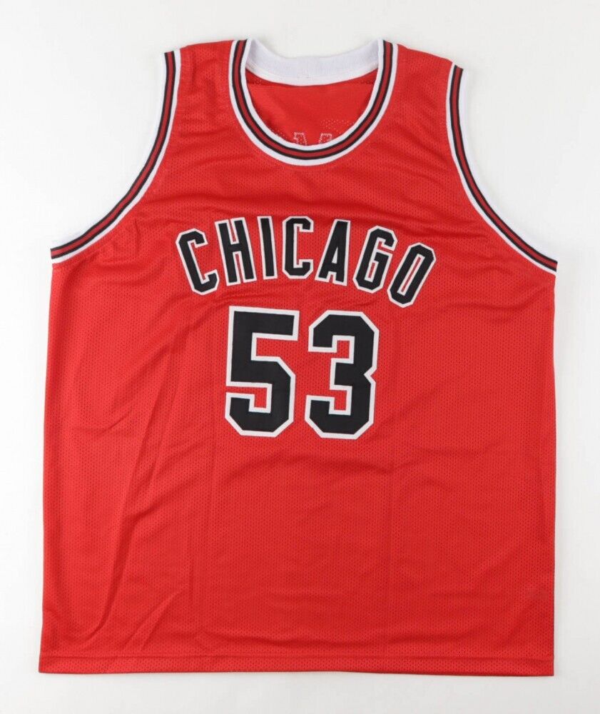 Eddy Curry Signed Chicago Bulls Jersey (Schwartz Sports COA) 2001 1st Rnd Pck #4