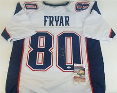 Irving Fryar Signed New England Patriots Jersey (JSA COA) Super Bowl XX W.R.