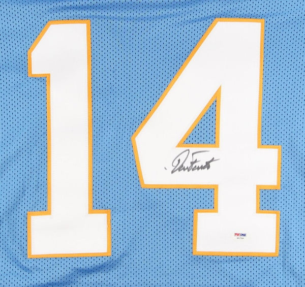 Dan Fouts Signed Custom San Diego Chargers Blue Jersey