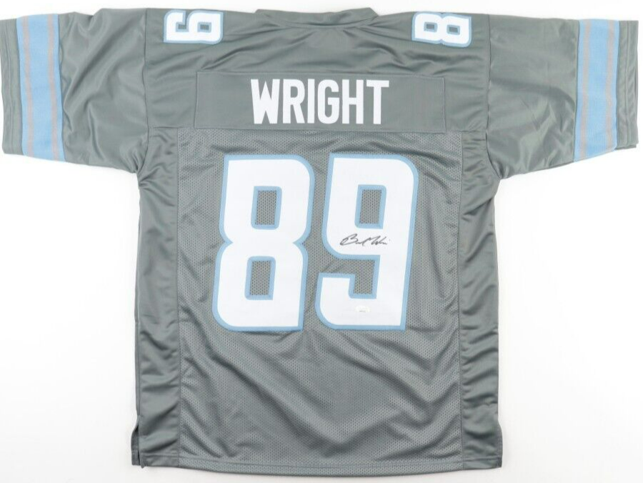 Brock Wright Signed Detroit Lions Jersey (JSA COA) Lions Starting Tight End