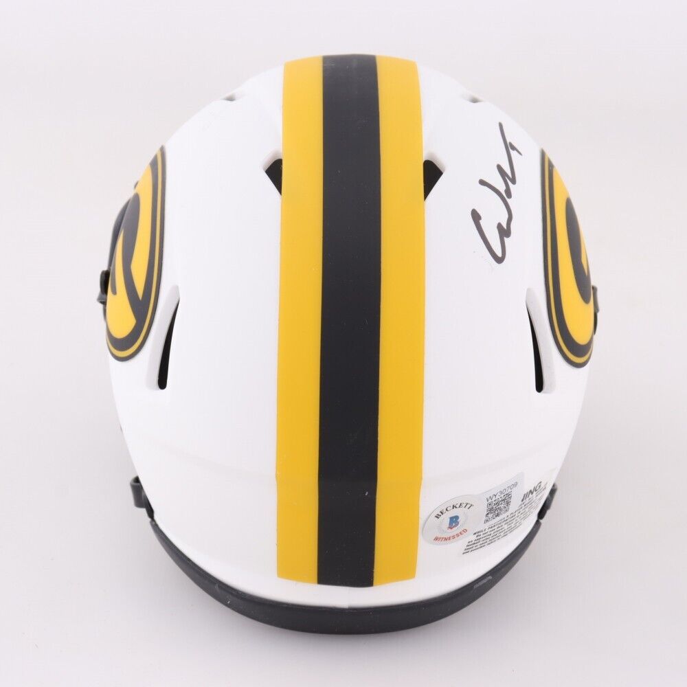 Christian Watson Signed Packer Eclipse Speed Mini Helmet (Beckett) Wide Receiver