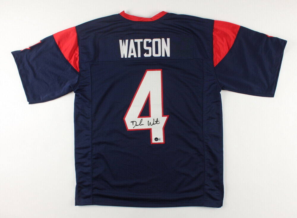 Deshaun Watson Signed Houston Texans Jersey (Beckett COA) Former Clemson Q.B.