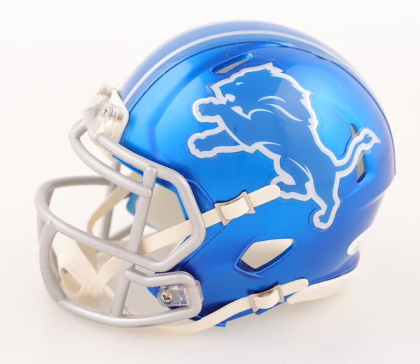 Brock Wright Signed Detroit Lions Speed Mini Football Helmet (JSA) — RSA