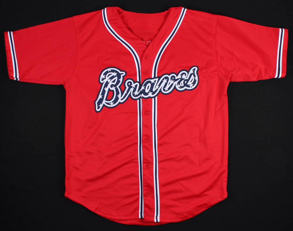Andruw Jones Signed Atlanta Braves Stars and Stripes Labor Day Jersey (PSA COA)