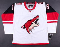 Max Domi Signed Arizona Coyotes Reebok NHL White Game Style Jersey (Beckett COA)