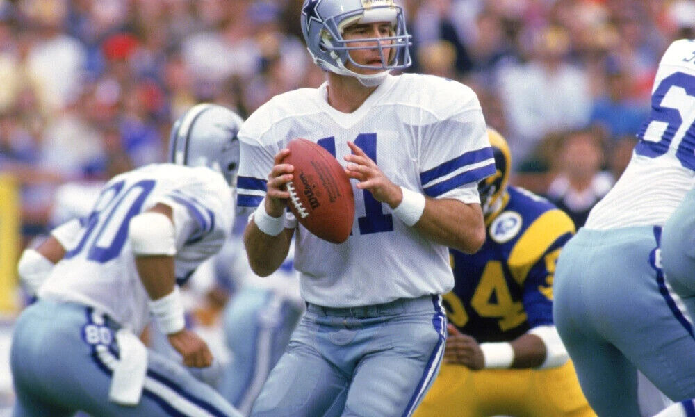 Danny White Signed Dallas Cowboy America's Team USA Flag Jersey (Beckett Holo)