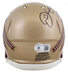 Derrick Brooks Signed Florida State Seminoles Mini Helmet (Beckett) Buccaneer LB