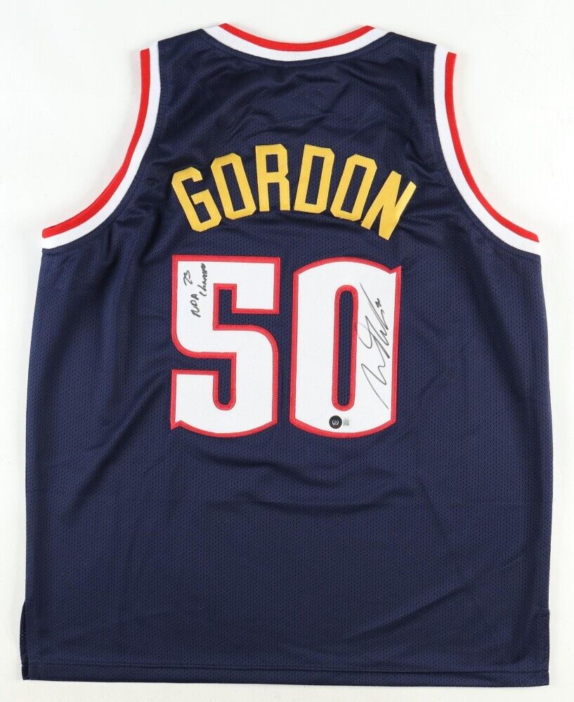 Aaron Gordon Signed Denver Nuggets Jersey Inscribed "NBA Champ 23" (Beckett)