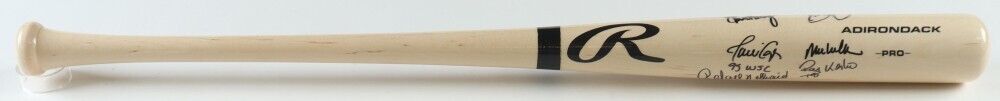 Atlanta Braves "95 W S Champs" Rawlings Bat Signed by (6) Klesko, Avery, Lopez,+