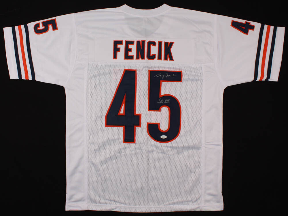 Gary Fencik Signed Chicago Bears Jersey Inscribed SBXX (JSA COA) 2xPro Bowl D.B.