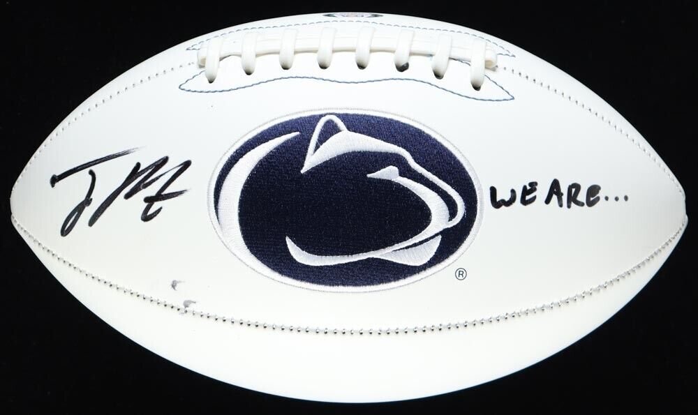 Joey Porter Jr Signed Penn State Nittany Lions Logo Football (PSA COA) Steelers