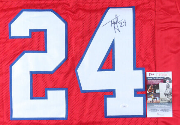 Ty Law Signed Patriots Throwback Jersey (JSA COA)