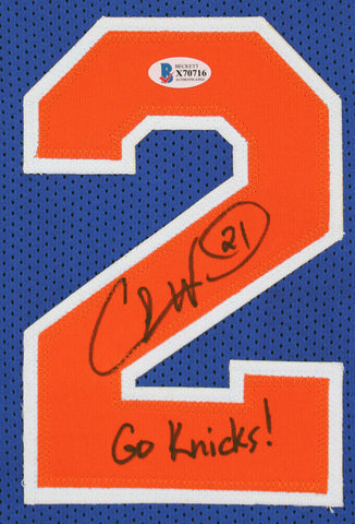 Charlie Ward Signed New York Knicks Jersey Inscribed "Go Knicks!" (Beckett COA)