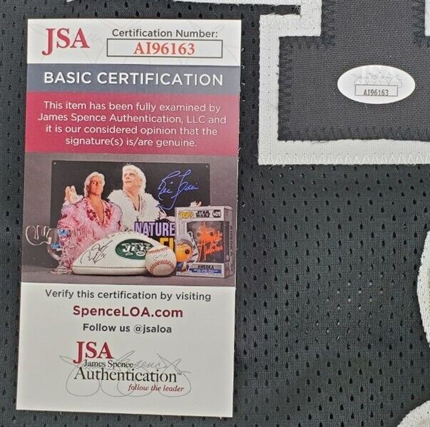 George Gervin Signed San Antonio Spurs Photo Jersey Inscribed "HOF 96" (JSA COA)