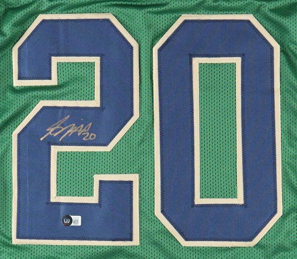 Benjamin Morris Signed Notre Dame Fighting Irish Jersey (Beckett) Sophomore DB